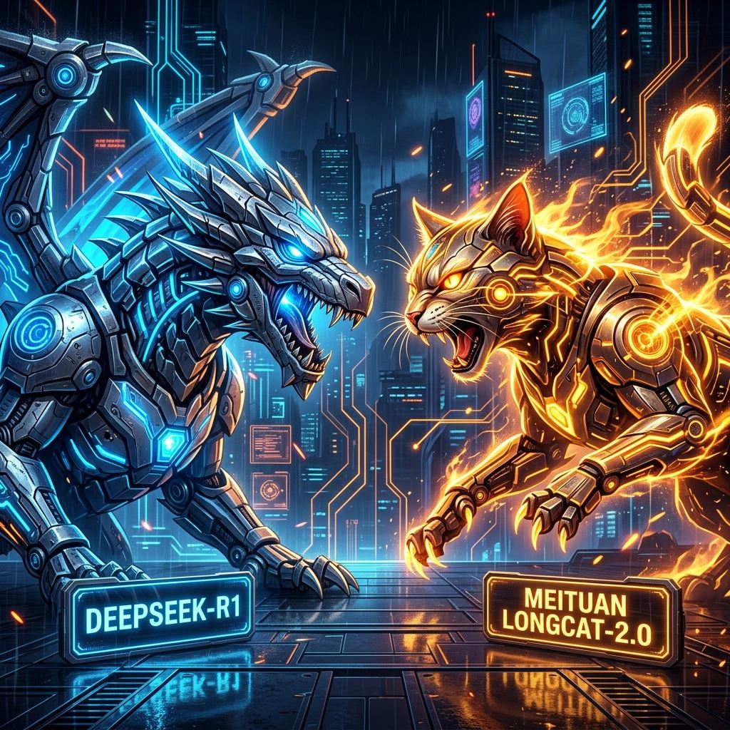 DeepSeek-R1 vs Meituan LongCat-2.0: Chinese AI Giants Face Off