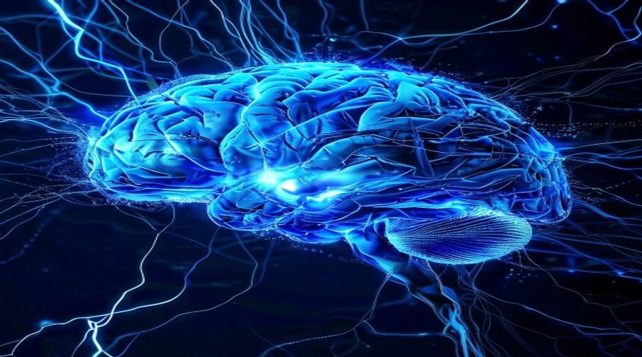 Abstract representation of a deep learning neural network with glowing blue connections, symbolizing AI's complex internal workings and rapid advancement.